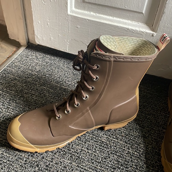 hunter lace up rain boots